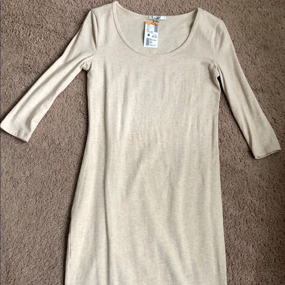 Cream fitted dress